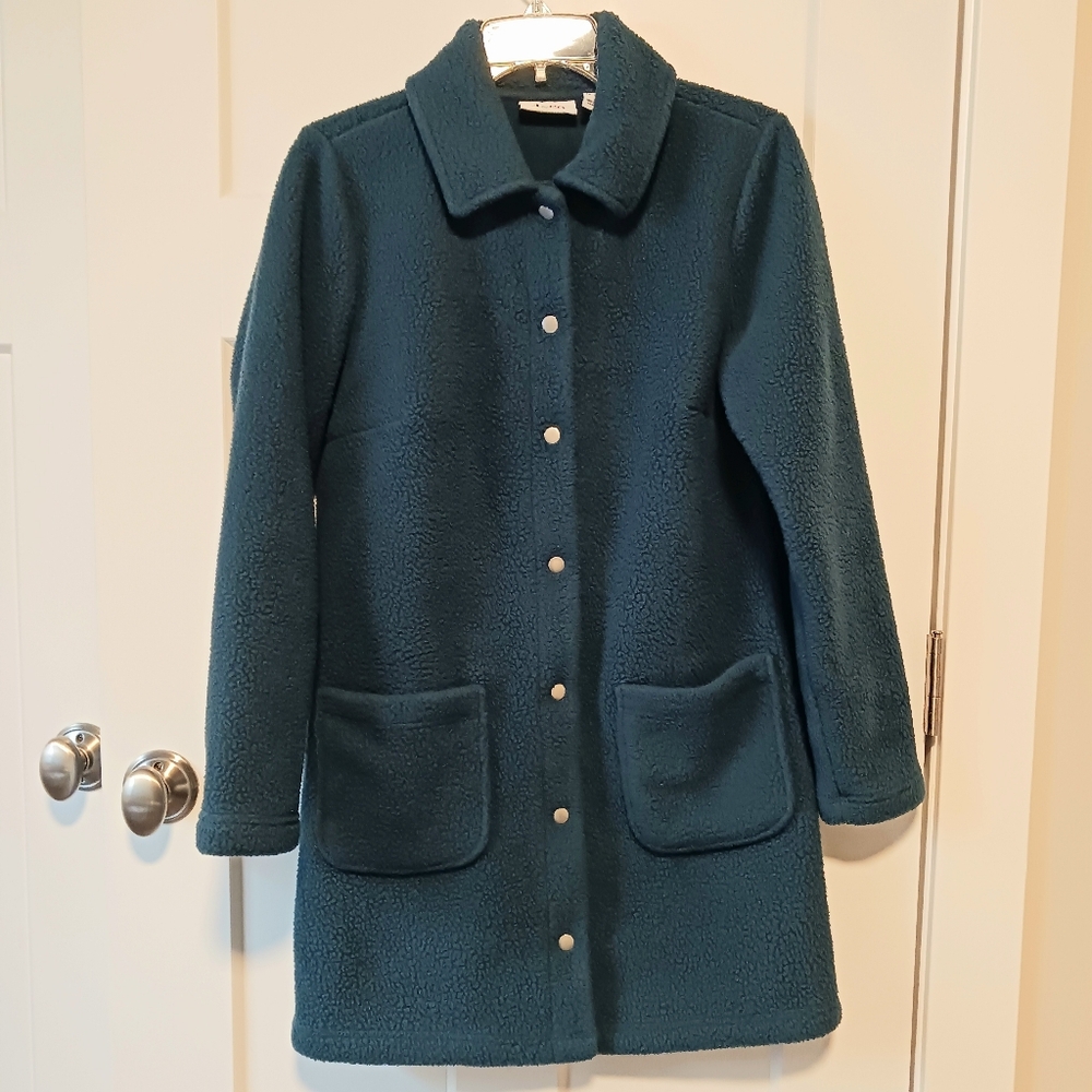 Denim & Co Teal Coat